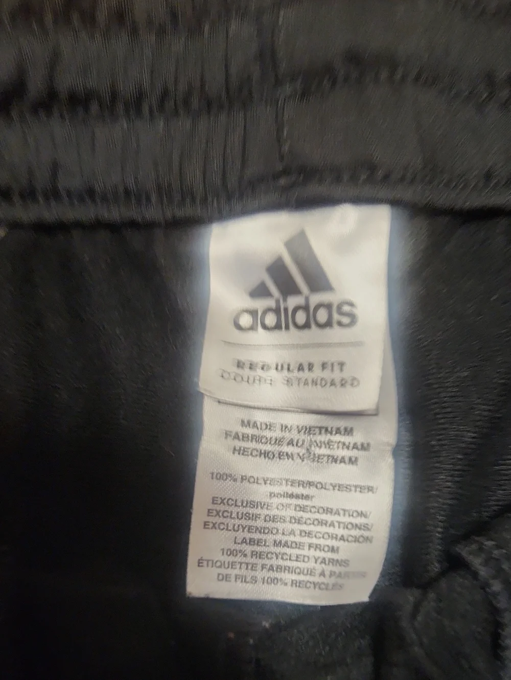Adidas Black Track Pants with Green Stripe, 14/16, EUC